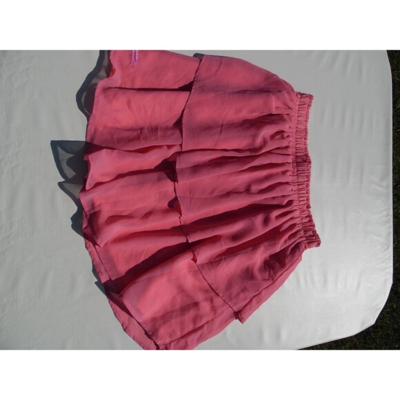 Simply Southern Women's Peach Coral Ruffle Skirt sz XL - Picture 3 of 5
